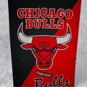 Vintage Chicago Bulls Wall Banner – 28”x42” – NBA Decor